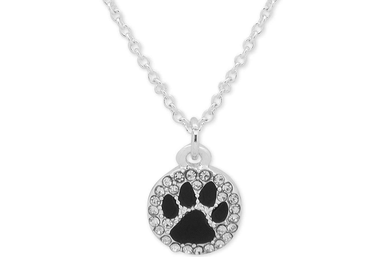 Pet Friends Jewelry Серебристое ожерелье с кулоном в виде лапы, 16" + 3" удлинитель