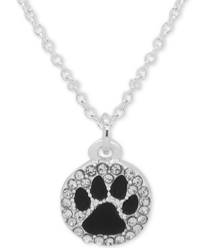 Pet Friends Jewelry Серебристое ожерелье с кулоном в виде лапы, 16" + 3" удлинитель