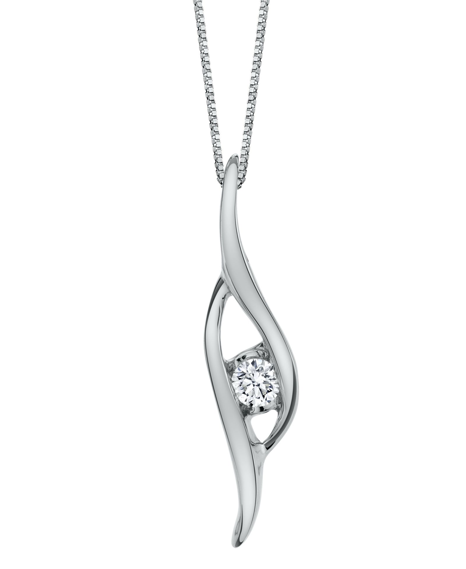 Подвеска Diamond (1/8 ct. t.w.) в 14k белом, желтом или розовом золоте