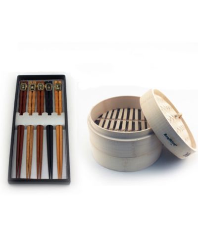 BergHOFF Bamboo 11-Pc Steamer & Chopstick Set