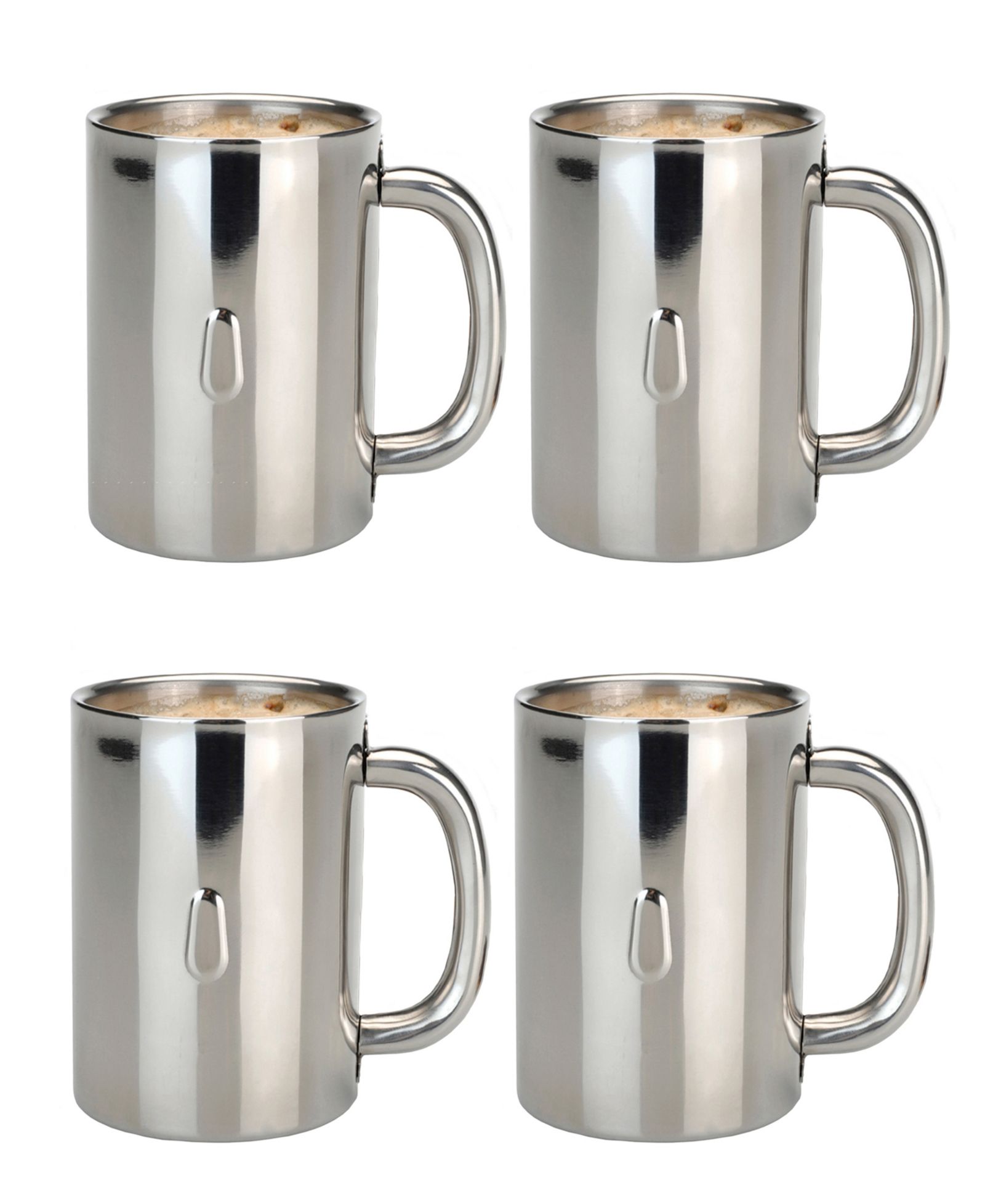 BergHOFF Straight Stainless Steel 4-Pc. Coffee Mug Set