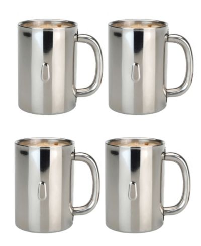BergHOFF Straight Stainless Steel 4-Pc. Coffee Mug Set