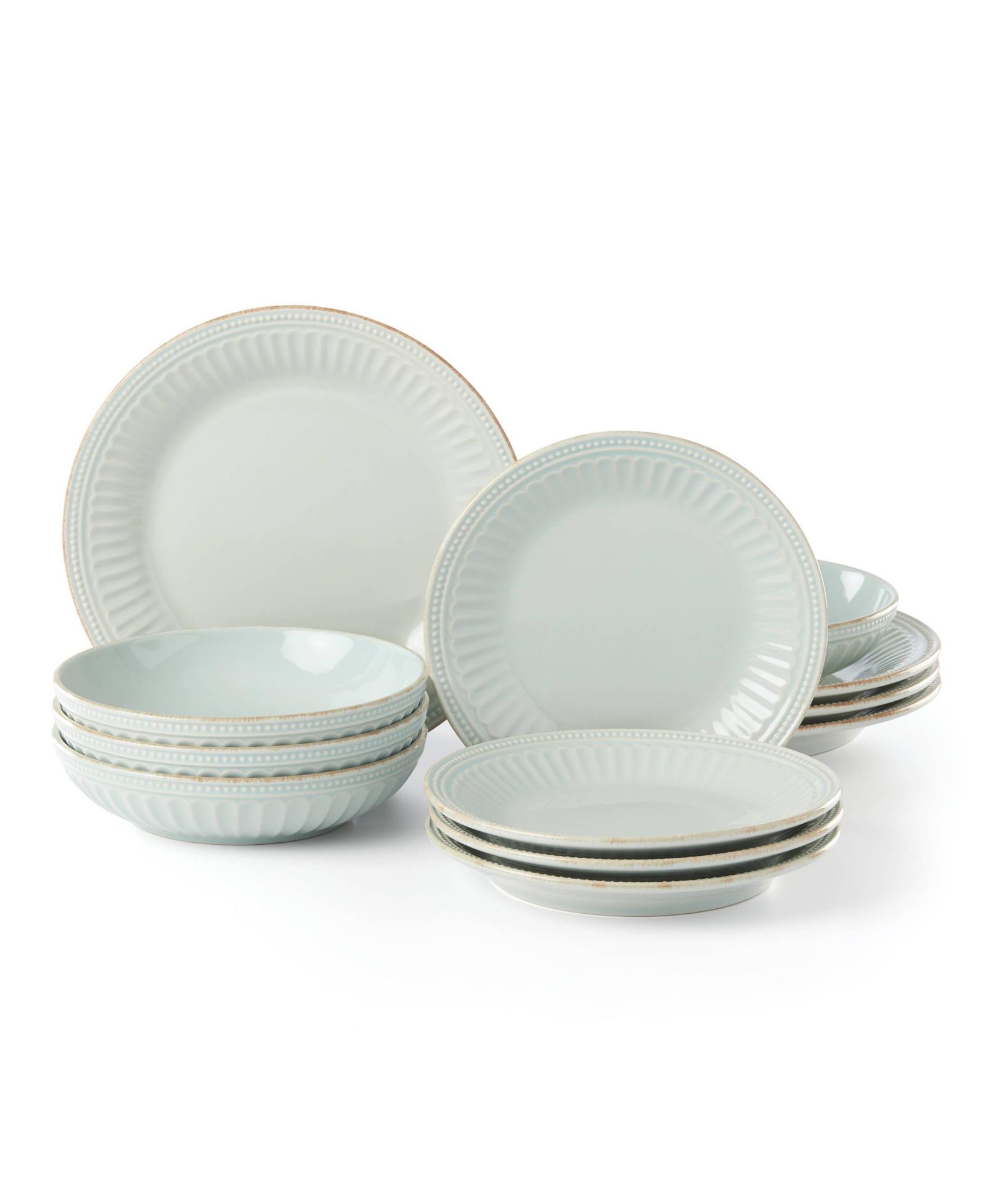 Lenox набор столовой посуды French Perle Groove, 12 шт., на 4 персоны