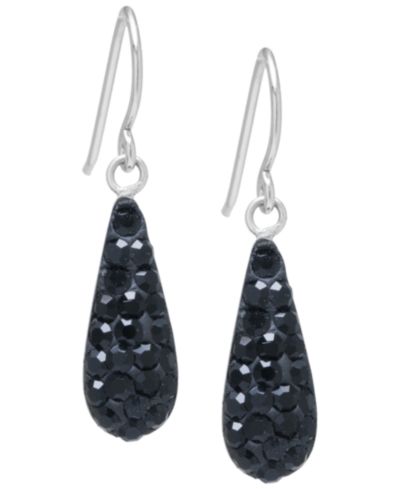 Серьги Pave Crystal Teardrop из стерлингового серебра