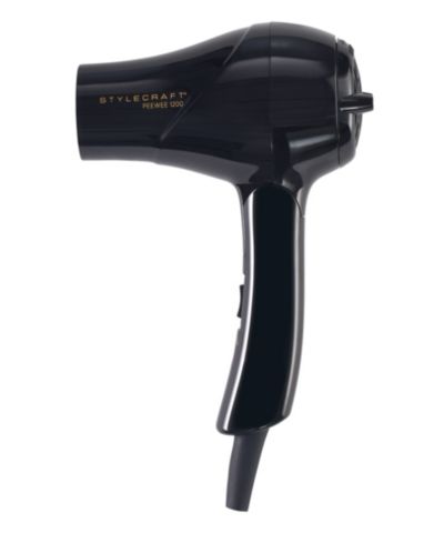 Компактный дорожный фен StyleCraft Professional Peewee 1200 с насадками и сумкой