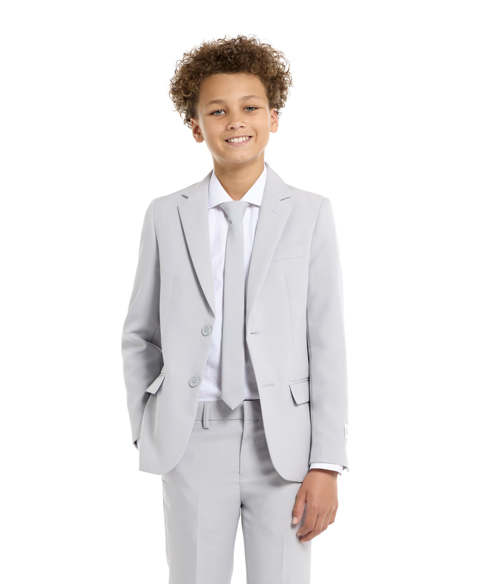 OppoSuits Костюм для мальчиков Big Boys Groovy Grey Slim Fit, включая пиджак, брюки и галстук