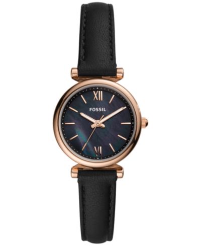 Fossil Женские Carlie Mini Leather Strap Watch 28mm