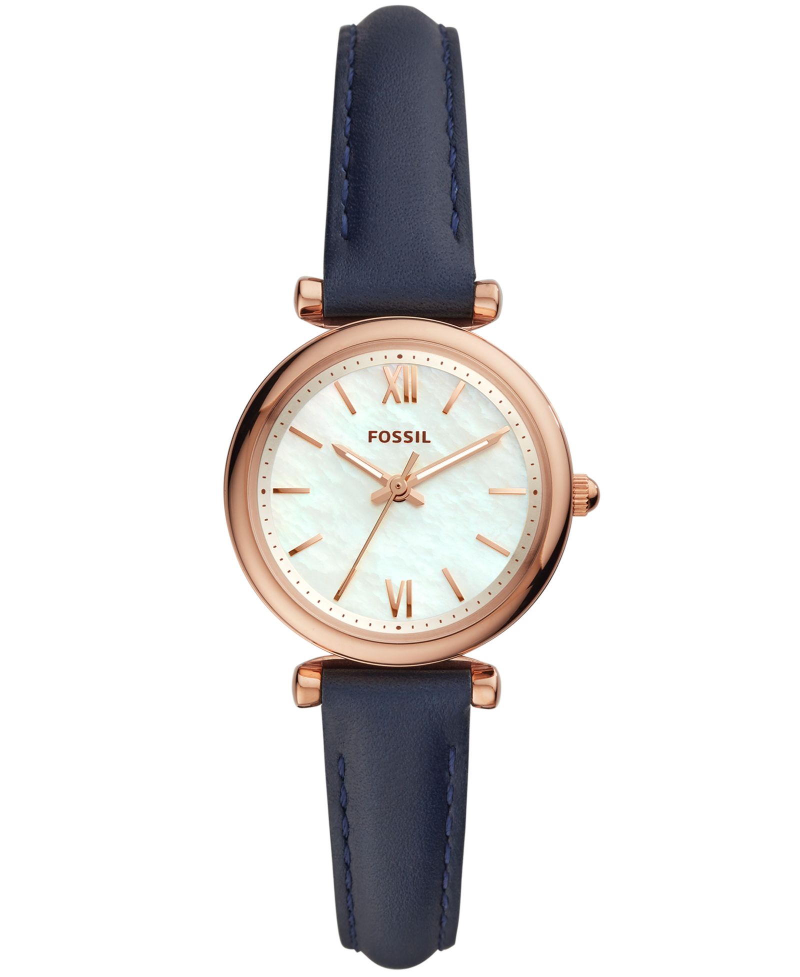 Fossil Женские Carlie Mini Leather Strap Watch 28mm