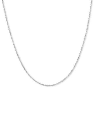 Macy's Легкая золотая цепочка 14k Yellow Gold, 16" Light Rope Chain (1mm)