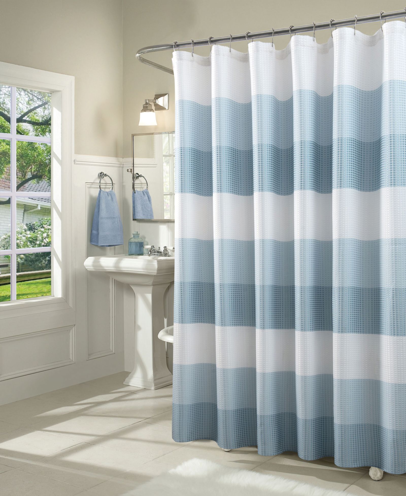 Spa 251 штора для душа Ombre Waffle Striped 70" x 72"