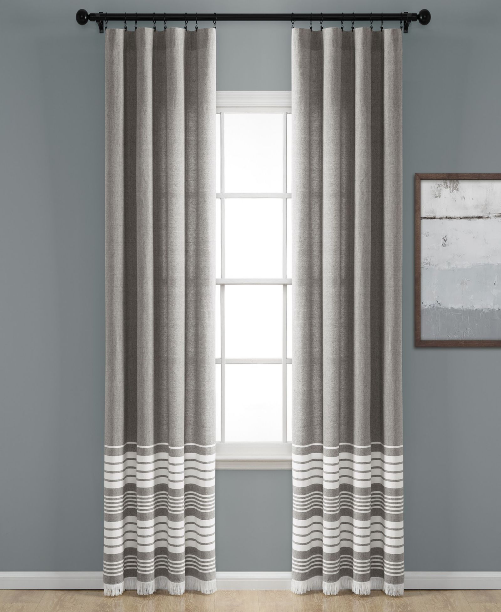 Lush Decor шторы Lush Decor Nantucket Cotton Blend 40" W x 95" L
