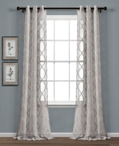 Комплект штор Lush Decor Avon Trellis Grommet Sheer