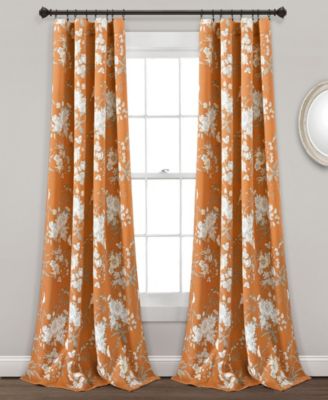 Lush Decor Botanical Garden Light Filtering Window Curtain for Living Room - Farmhouse Curtains