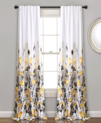 Парные шторы Lush Decor Zuri Flora Room Darkening 52"W x 95"L