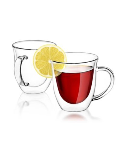 JoyJolt Serene чайные стаканы с двойными стенками, набор из 2 шт