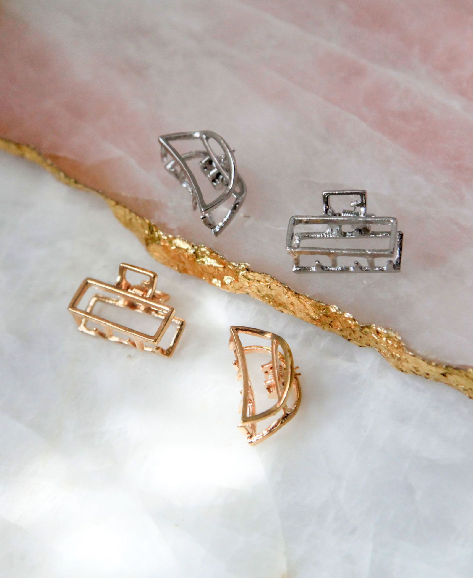 Soho Style Mini Gold Toned and Silver Toned Jaw Clip Set