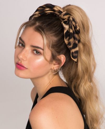 Soho Style Leopard Print Scrunchie Bow