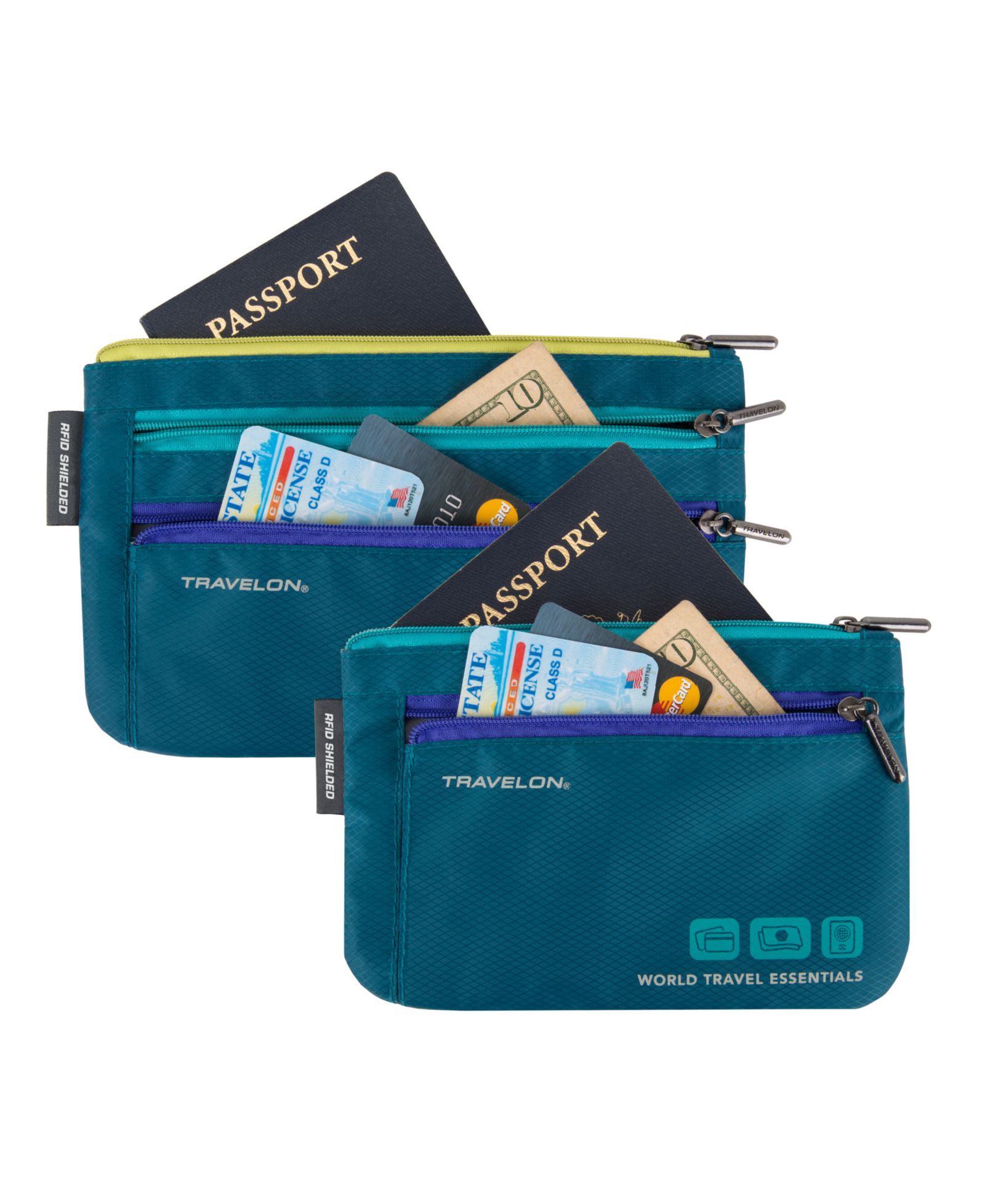 Набор органайзеров для валюты и паспорта Travelon World Travel Essentials, 2 шт.