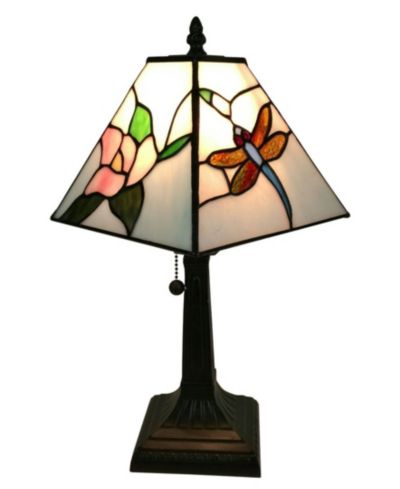 Amora Lighting Настольная лампа в стиле Tiffany Mission Dragonfly