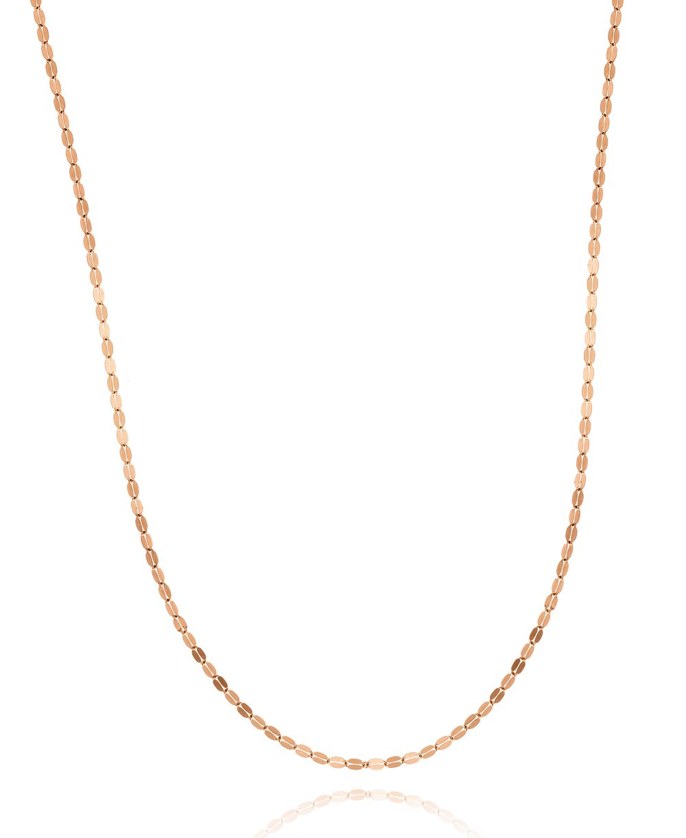 Цепочка Mirror Link 20" (1-1/2mm) 14K White or Rose Gold