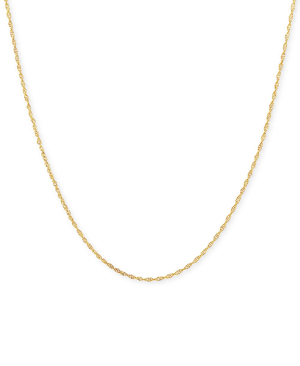 Macy's Колье 14k Yellow Gold 20" Light Rope Chain (1mm)