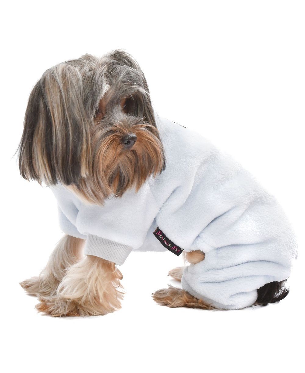 Parisian Pet Velour Pajama Cloud Gray