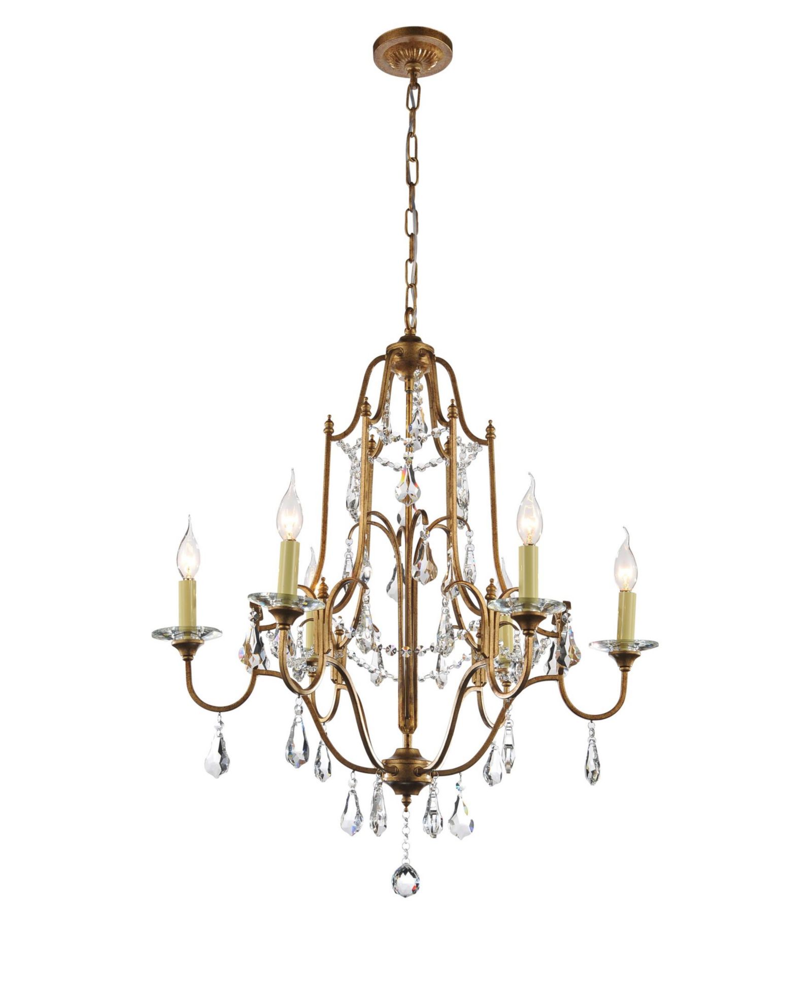 CWI Lighting Electra 6 Light Chandelier