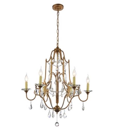 CWI Lighting Electra 6 Light Chandelier