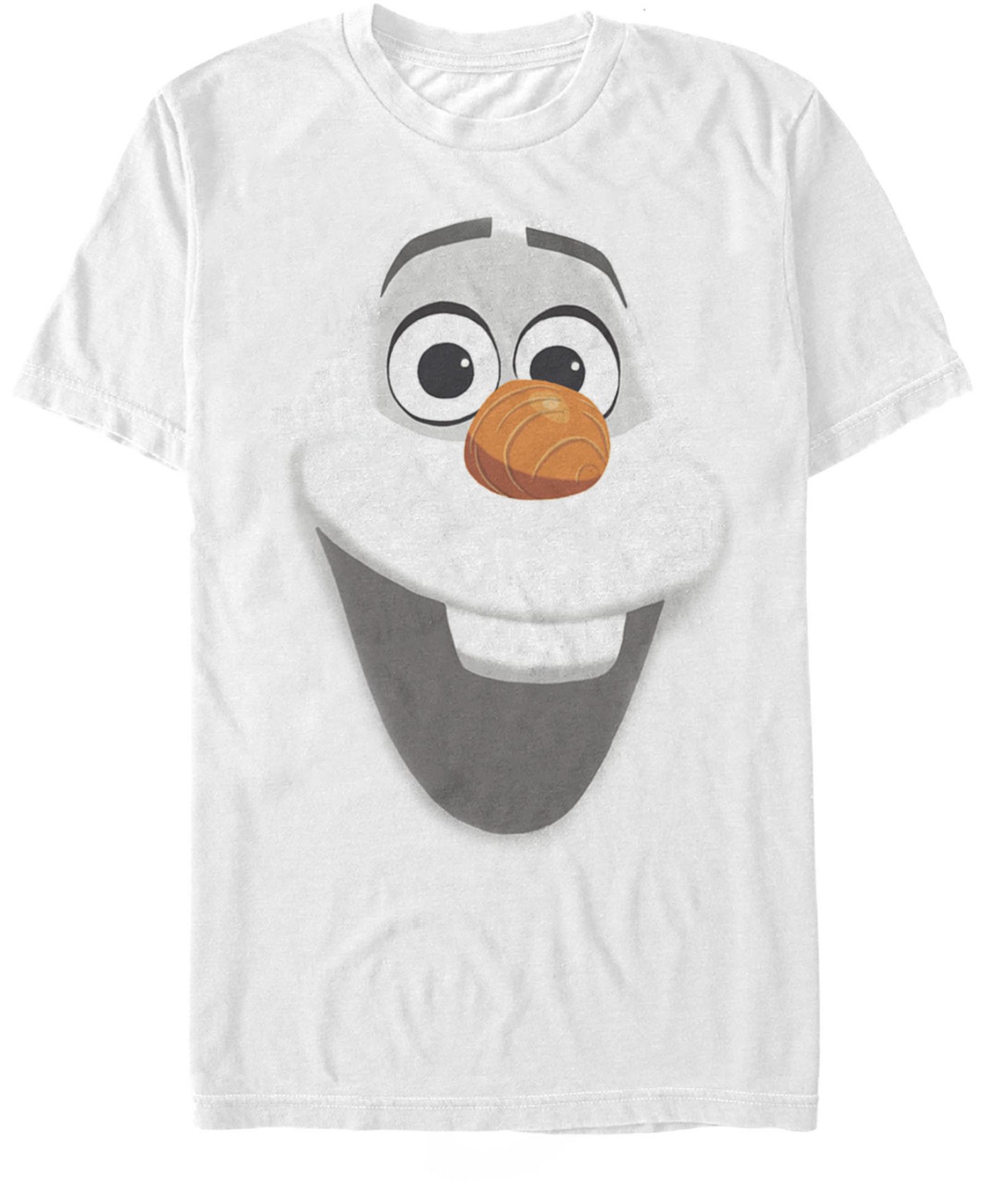 Disney Men's Frozen Olaf Big Face Costume Short Sleeve T-Shirt Short Sleeve T-Shirt