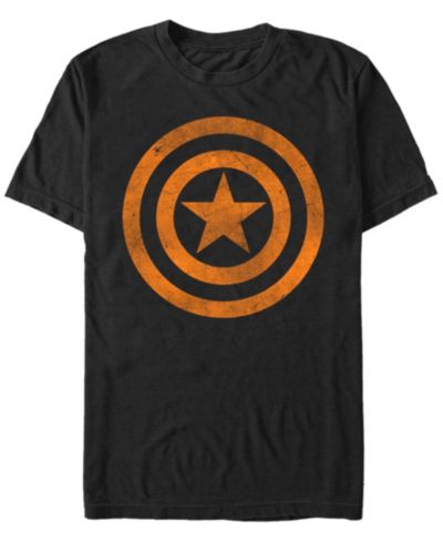 Мужская футболка Marvel Captain America с оранжевым логотипом щита