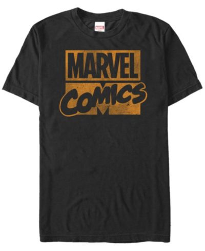 Мужская футболка Marvel с логотипом, оранжевая