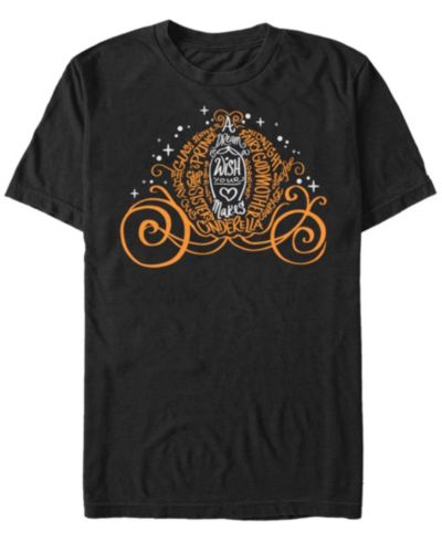 Мужская футболка Disney Cinderella Pumpkin Text Carriage Short Sleeve