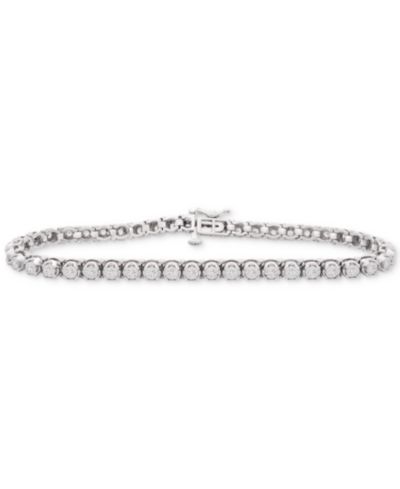 Wrapped in Love™ Diamond Tennis Bracelet (1 ct. t.w.) in Sterling Silver, Created for Macy's
