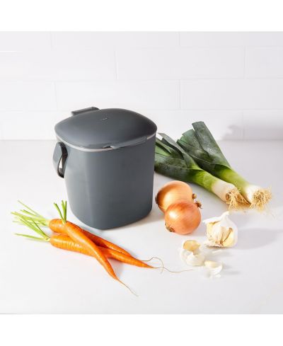 OXO Easy Clean 0.75 Gallon Compost Bin, Charcoal