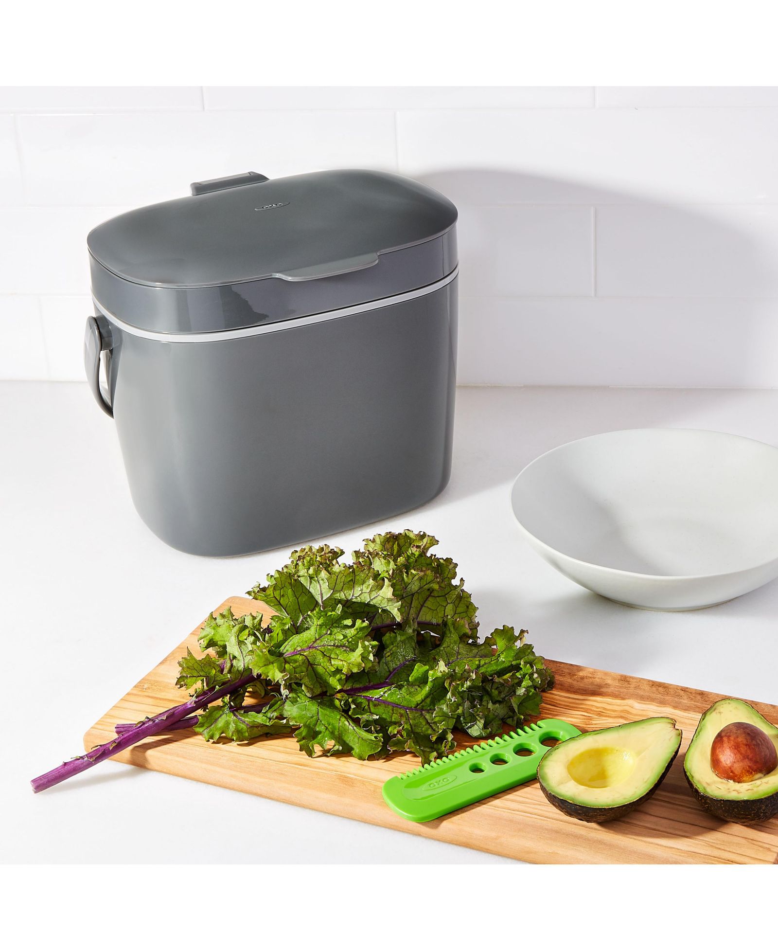 OXO 1.75 Gallon Compost Bin, Charcoal