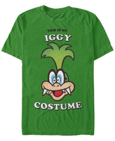 Мужская футболка Nintendo Super Mario Iggy Halloween Costume Short Sleeve