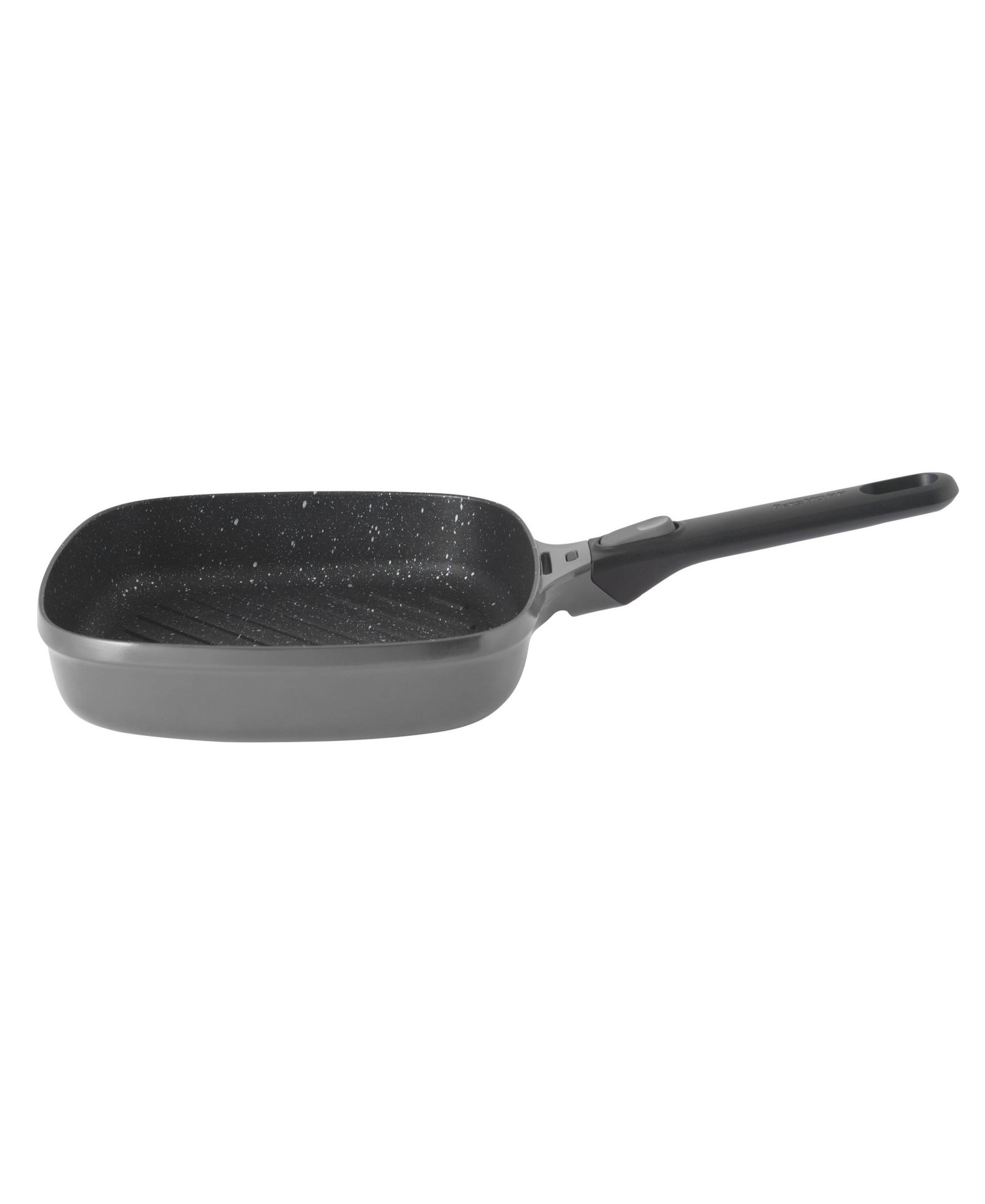 BergHOFF GEM 10" Nonstick Square Grill Pan, Detachable Handle, Grey