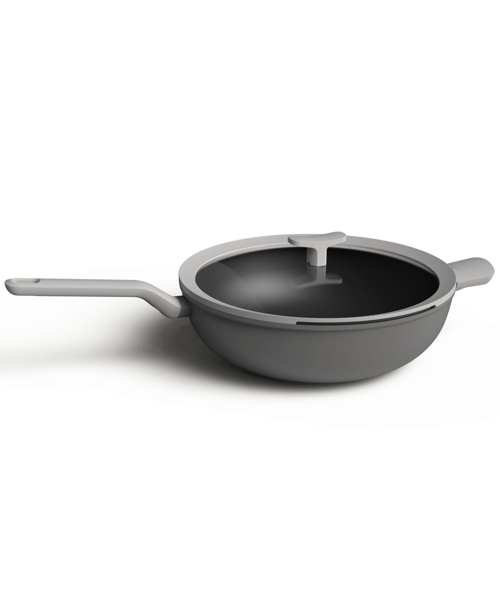 Вок BergHOFF Leo 12.5" Nonstick, 6.2Qt., Gray, Glass Lid