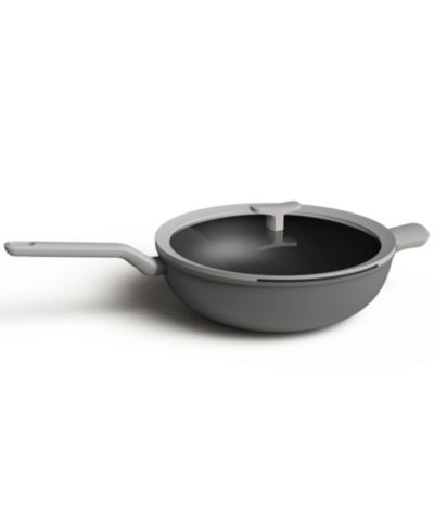 BergHOFF Leo 12.5" Nonstick Wok 6.2Qt., Gray, Glass Lid