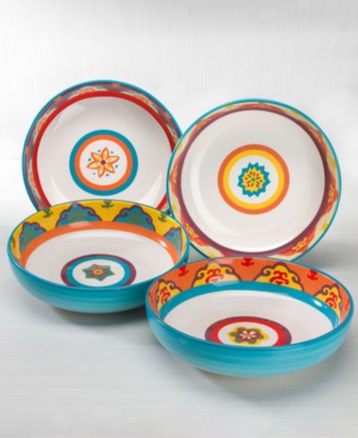 Euro Ceramica Galicia Pasta Bowls, Set of 4