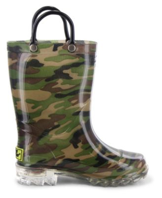 Western Chief Kids Lighted Camo Rain Boot