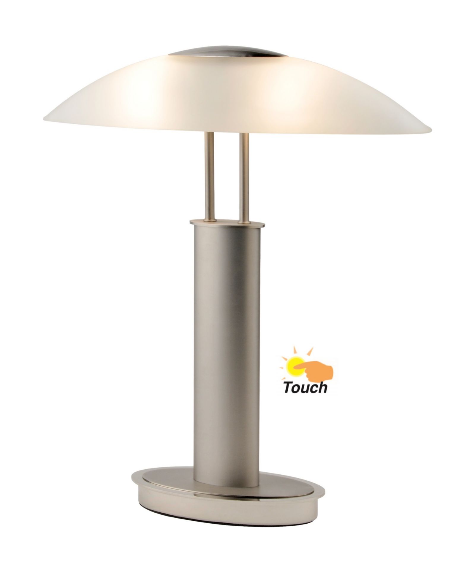 Настольная лампа Artiva USA Avalon Modern 2-Tone с матовым стеклом и сенсорным переключателем 3-Way Touch