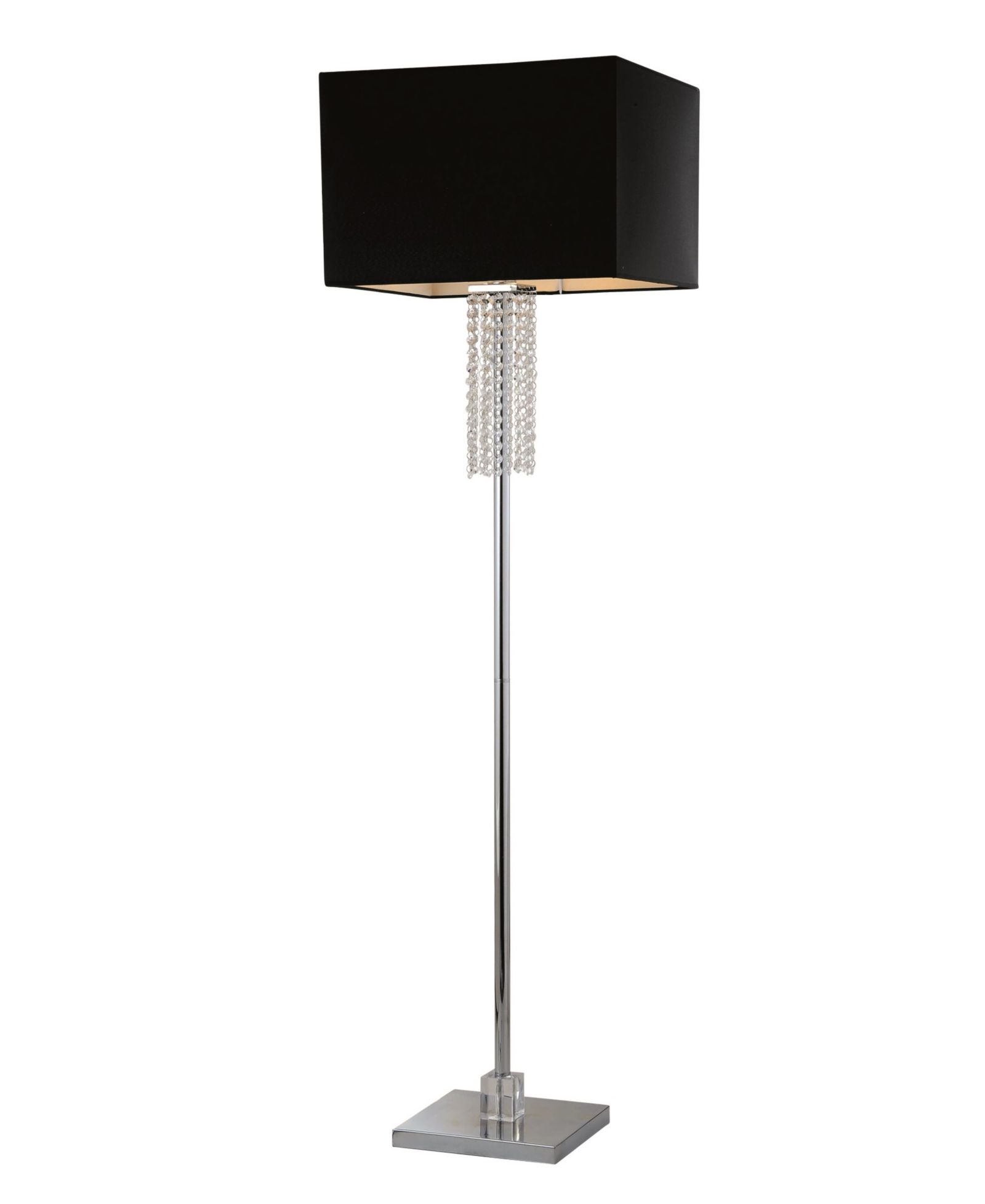 Artiva USA Adelyn 63" Square Modern Crystal Floor Lamp