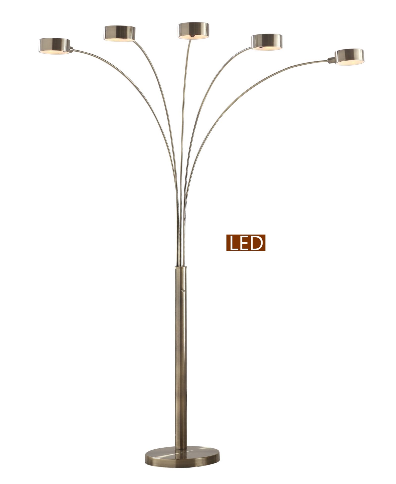Artiva USA Micah LED 5-Arch Floor Lamp W/Dimmer