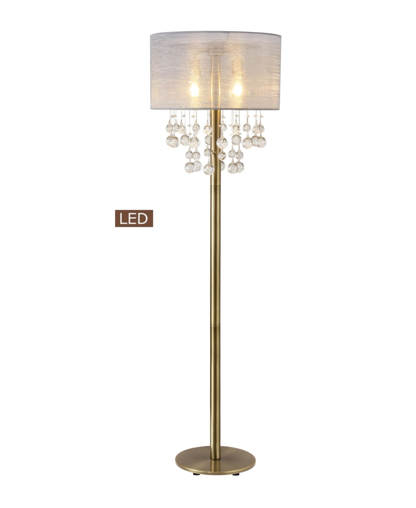 Artiva USA Charlotte 61" 2-Light LED Floor Lamp Bubble Balls with Dimmer Swtich