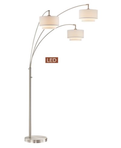 Напольная лампа Artiva Usa Lumiere III 80" LED дугообразная с двухслойным абажуром и диммером