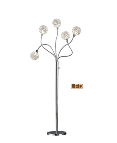 Напольная лампа Artiva USA Soho 65" H LED с кристальными шарами и диммером