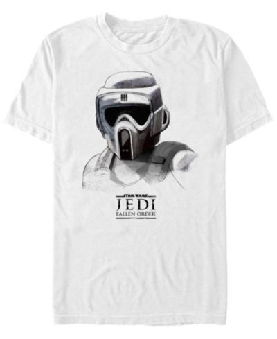 Мужская футболка Star Wars Jedi Fallen Order Scout Trooper Mask Sketch