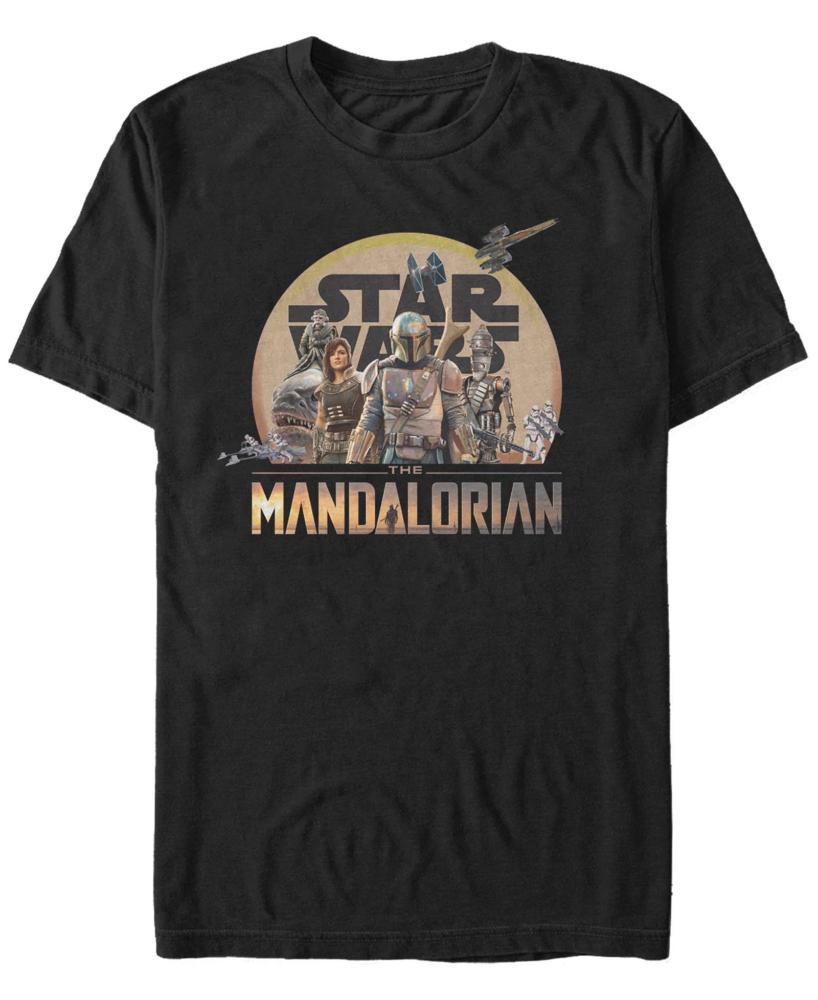 Мужская футболка Star Wars Men's Mandalorian Sunrise Boba Fett Group