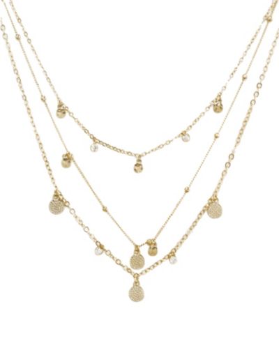 ETTIKA Crystal Detailed Triple Layer Necklace